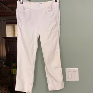3/$20 WHBM Slim Ankle white side zip pants